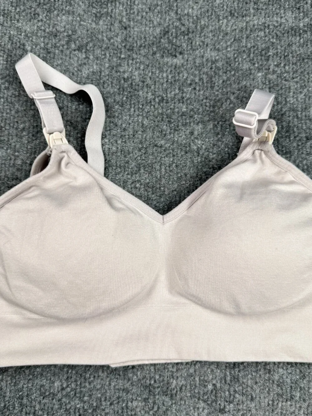 Auden Nursing Bra XS Lightly Lined Seamless Wirefree Clip Down Maternity Gray